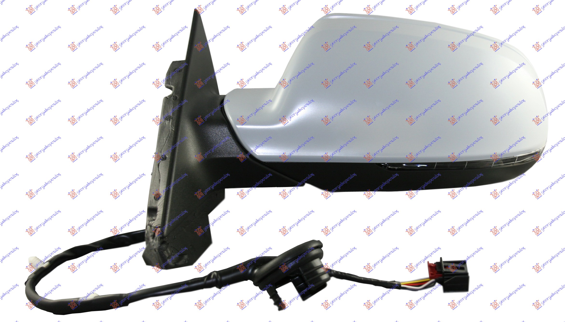 RETROVIZOR ELEKTRICNI SA GREJACEM PM 3 VRATA (ELEKTRO-SKLOPIV) (MIGAVAC) 2010- (ASFERICNO STAKLO) AUDI A3 2008-2012 (8P1/8PA/8P7)