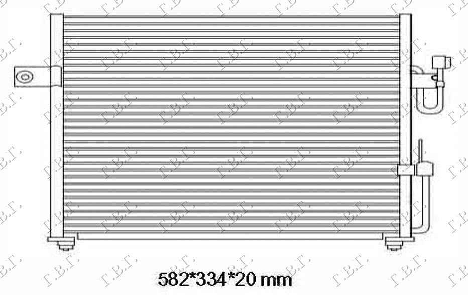 HLADNJAK KLIME BENZIN (508x330) HYUNDAI ACCENT L/B 1994-1997 (X-3)