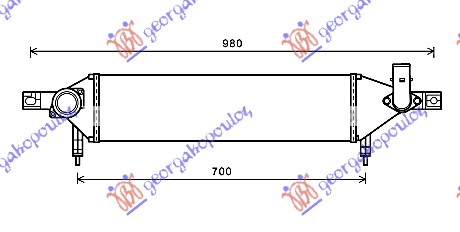 HLADNJAK INTERKULERA 1.6 DCi (610x160x64) R9M NISSAN QASHQAI 2010-2013 (J10/NJ10)