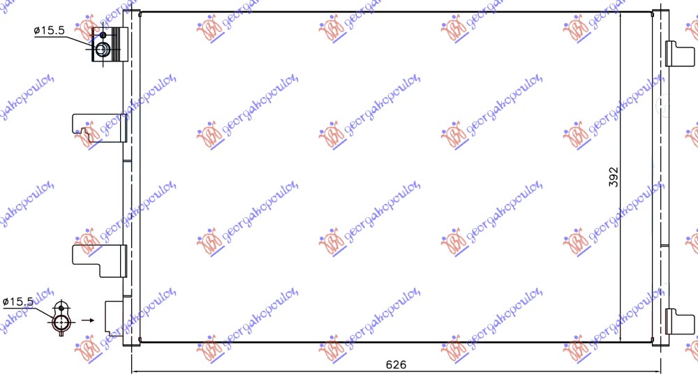 HLADNJAK KLIME 1.6 DCi (610x390) NISSAN QASHQAI 2010-2013 (J10/NJ10)