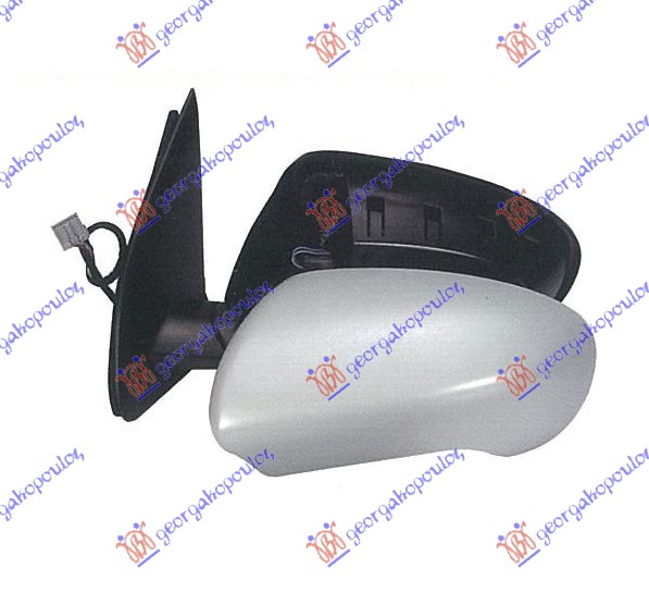 RETROVIZOR ELEKTRICNI SA GREJACEM PM (KONVEKSNO STAKLO) NISSAN QASHQAI 2010-2013 (J10/NJ10)