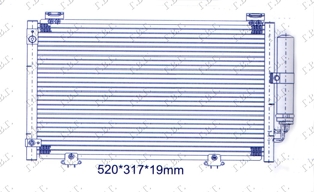 HLADNJAK KLIME (49.5x310) TOYOTA YARIS VERSO 1999-2006 (P2)