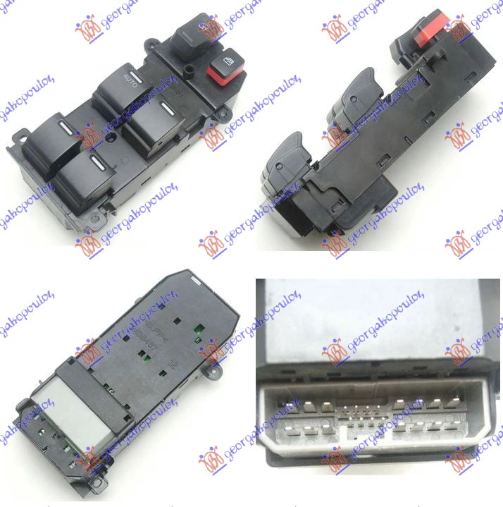 PREKIDAC U PREDNJIM VRATIMA (4 TASTERA) (22 PIN) HONDA JAZZ 2008-2011 (GE/GG/GPZA)
