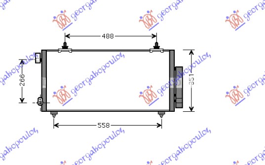 HLADNJAK KLIME 1.8 cc 16V (625x350) TOYOTA CELICA 2001-2006 (T23)