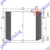 HLADNJAK KLIME 2.0 I16v / 1.9 DTi/2.0 CDTi (570x440) CEV DESNO NISSAN PRIMASTAR 2006-2016 (X83)
