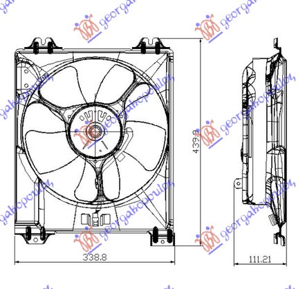 VENTILATOR KOMPLET (1.9JTD 1.9DDiS) FIAT SEDICI 2007- (189)