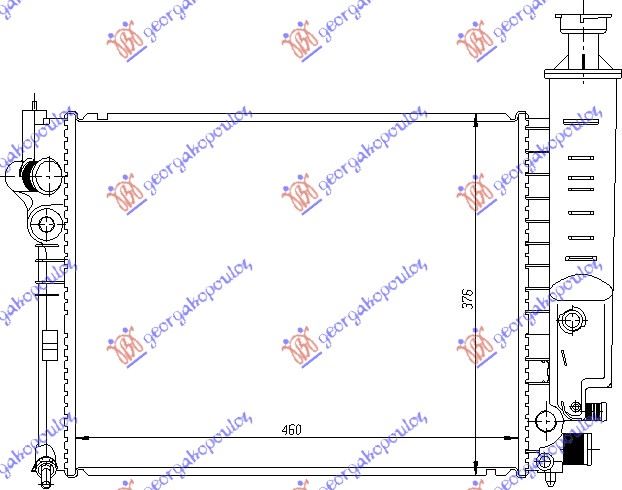 HLADNJAK MOTORA 1.4/1.6CC (46x38) PEUGEOT 405 1987-1993 (15B)