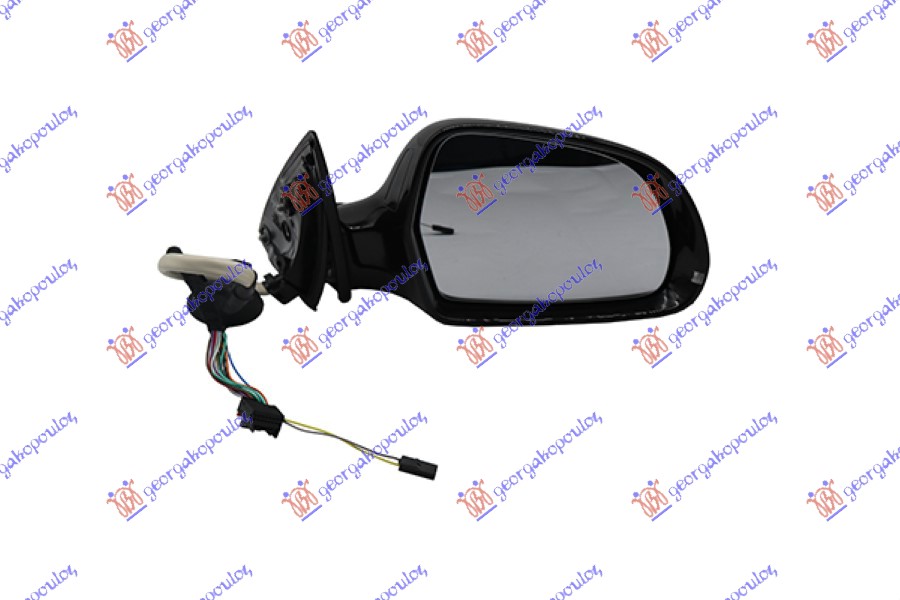 RETROVIZOR ELEKTRICNI SA GREJACEM PM (ELEKTRO-SKLOPIV) (MEMORIJA) (MIGAVAC) (MRTAC UGAO) (17 PIN) AUDI A6 2008-2010 (4FH/4F2/4F5)