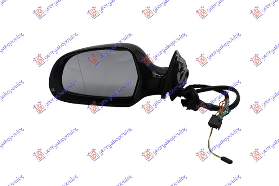 RETROVIZOR ELEKTRICNI SA GREJACEM PM (ELEKTRO-SKLOPIV) (MEMORIJA) (MIGAVAC) (MRTAC UGAO) (17 PIN) AUDI A6 2008-2010 (4FH/4F2/4F5)