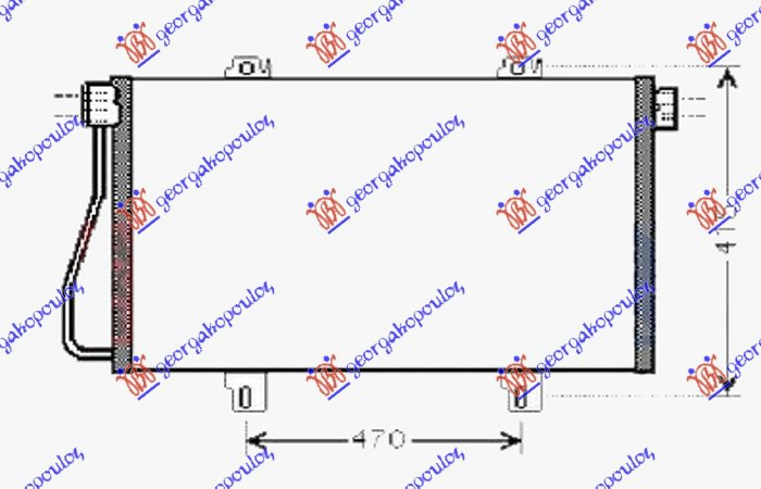 HLADNJAK KLIME 1.9/2.5 DCI DIZEL (730x378x16) 2002-2003 RENAULT MASTER/MASCOTT 1998-2009 (FH/UH/HH)