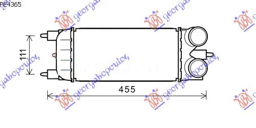 HLADNJAK INTERKULERA 1.6 HDi (300x150x80) PEUGEOT 508 I 2011-2015 (8D)