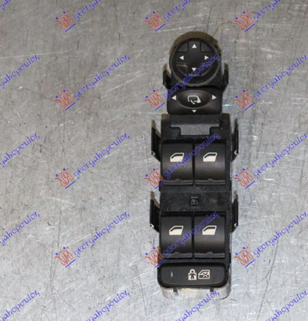PREKIDAC U PREDNJIM VRATIMA (ELEKTRO-SKLOPIV RETROVIZOR) (32 PIN) PEUGEOT 5008 2013-2016 (0U/0E)