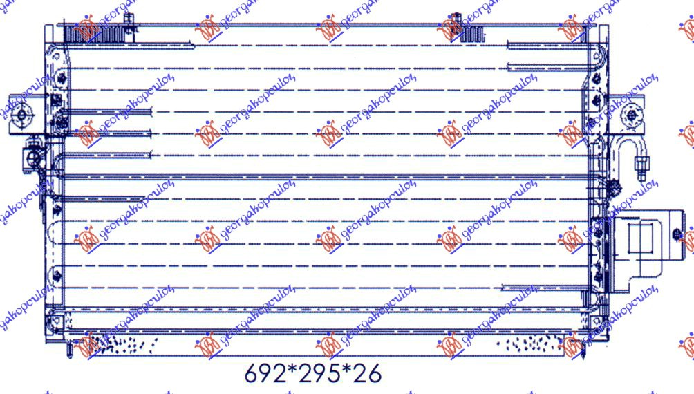 HLADNJAK KLIME (610x280) NISSAN SUNNY SDN-H/B 1992-1995 (N14)