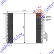HLADNJAK KLIME BENZIN/DIZEL (420x380) SMART FORTWO 2007-2012 (451)