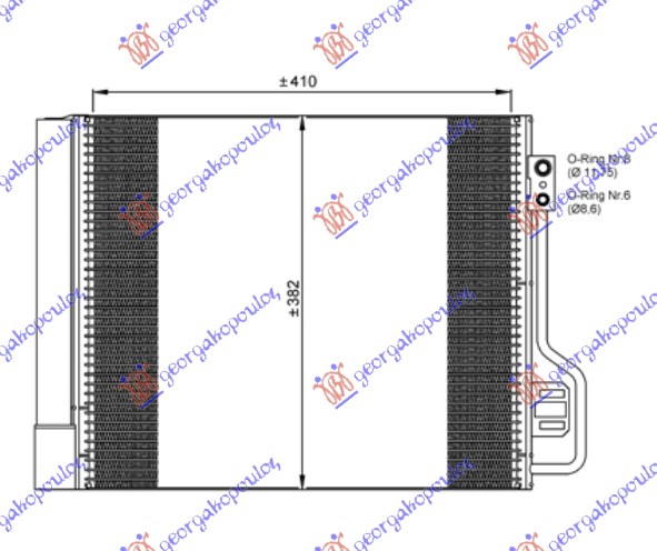 HLADNJAK KLIME BENZIN/DIZEL (420x380) (MARELLI) SMART FORTWO 2007-2012 (451)