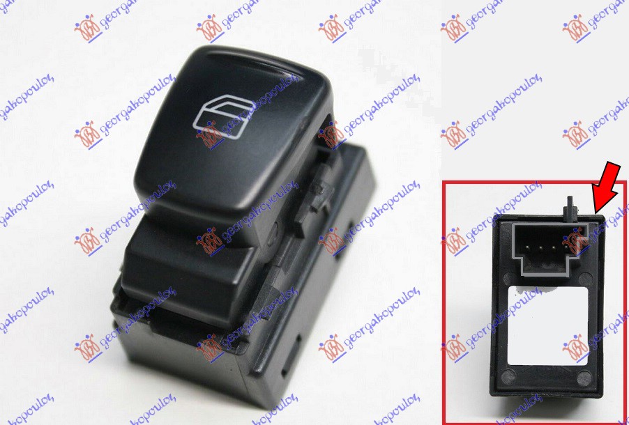 PREKIDAC U LEVIM/DESNIM VRATIMA (4 PIN) SMART FORTWO 2007-2012 (451)