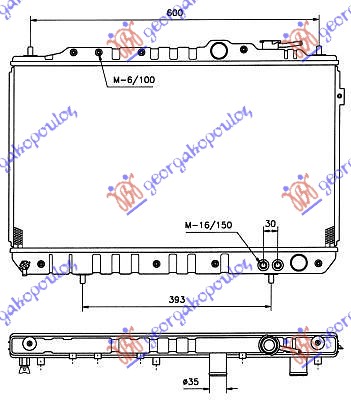 HLADNJAK MOTORA 1.5 8V/1.6/1.8 16V (+/-AC) (67x37.6) HYUNDAI LANTRA 1990-1992 (J-1)