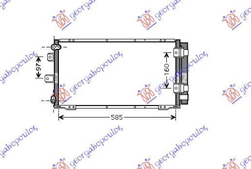 HLADNJAK KLIME (690x340) 1992-1993 (9/12.9) TOYOTA COROLLA SDN-S.W. 1992-1996 (E 10)