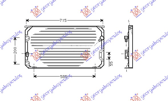 HLADNJAK KLIME (690x340) 1993-1996 (7.2/15.5) TOYOTA COROLLA SDN-S.W. 1992-1996 (E 10)
