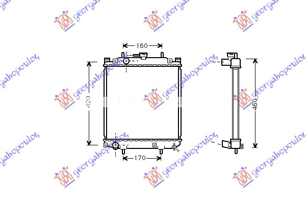 HLADNJAK MOTORA 1.0i 12V (MAN) (37.5x32.5x1.6) DAIHATSU YRV 2002-2006 (M2)