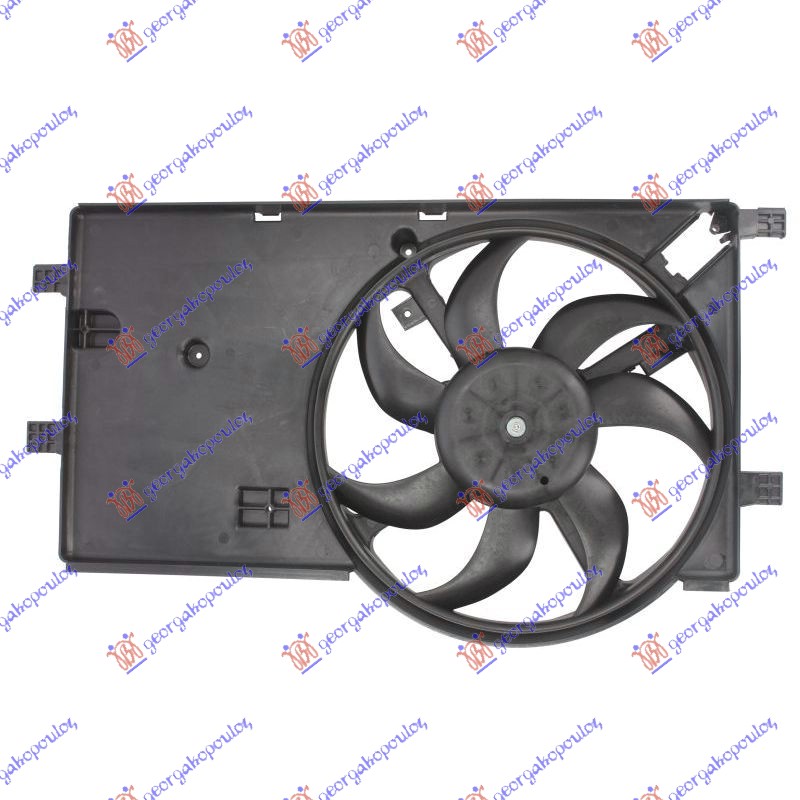 VENTILATOR KOMPLET (DIZEL) (-AC) FIAT FIORINO/QUBO 2008-2016 (225)