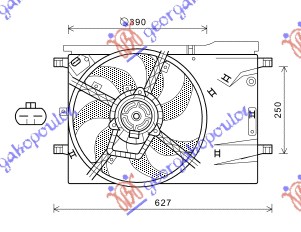 VENTILATOR HLADNJAKA KOMPLET (BENZIN) (+AC) (MAHLE BEHR PREMIUM LINE) FIAT FIORINO/QUBO 2008-2016 (225)
