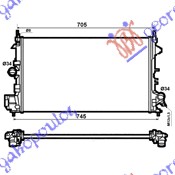 HLADNJAK MOTORA 1.4 D4D DIZEL (MAN) (+/-AC) (376x402) (KOYO) TOYOTA IQ 2009-2016 (J1)