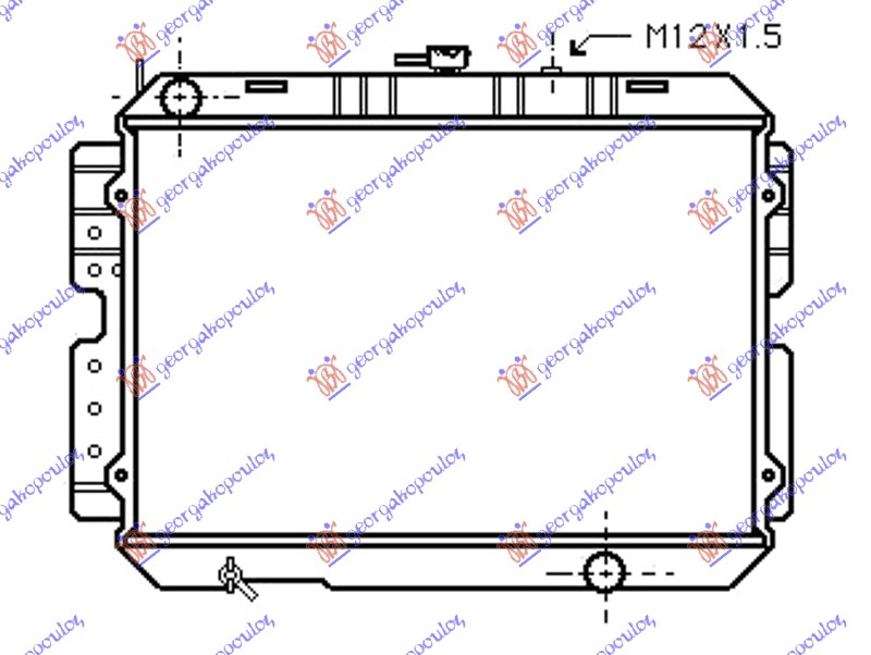 HLADNJAK MOTORA BENZIN/DIZEL (400x565x32) MAZDA P/U 2/4WD 1986-1994