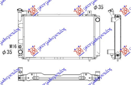 HLADNJAK MOTORA 1.4/1.6C (59x35) NISSAN SUNNY 1990-1991 (N13)