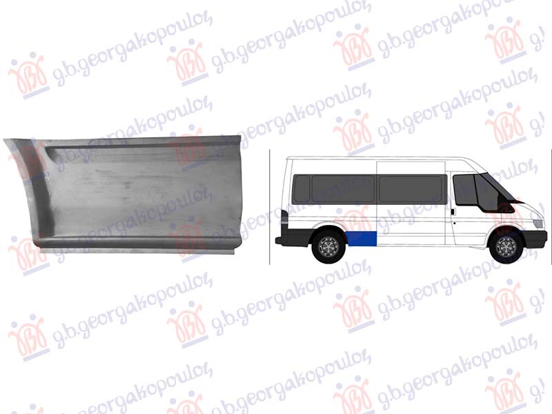 BOCNA STRANA ZADNJA (BOCNI DEO) (DUZINA: 72cm VISINA: 36cm) FORD TRANSIT 2006-2013 (FA/FB/FZ/FC)
