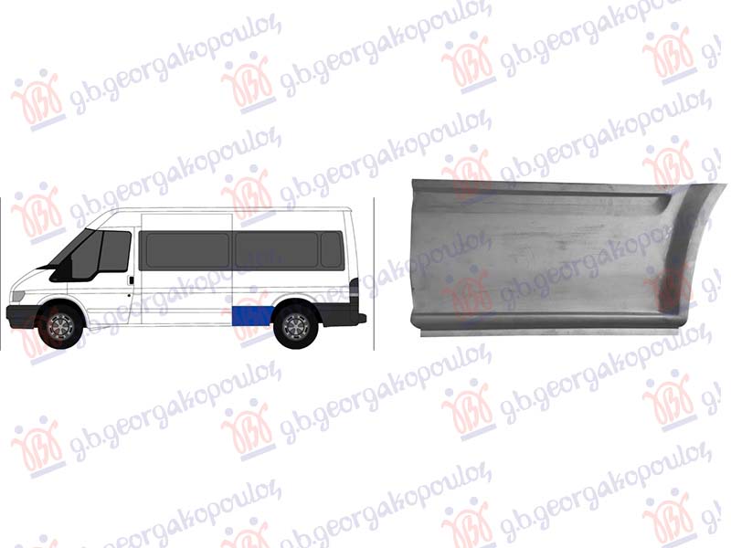 BOCNA STRANA ZADNJA (BOCNI DEO) (DUZINA: 72cm VISINA: 36cm) FORD TRANSIT 2006-2013 (FA/FB/FZ/FC)