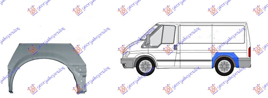 RUB KRACI FORD TRANSIT 2006-2013 (FA/FB/FZ/FC)