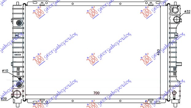 HLADNJAK MOTORA 3.0 i 24V (MAN/AUTO) (69.7x46.7) MAZDA TRIBUTE 2002-2008 (EP)