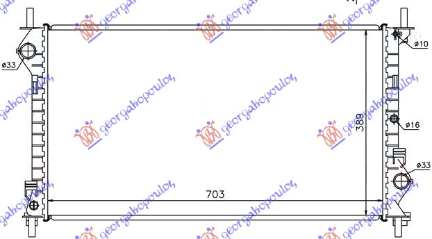 HLADNJAK MOTORA 1.8i 16V TDCI (+AC) (70.3x38.9) FORD TRANSIT CONNECT 2003-2010 (P64/P70/P80)