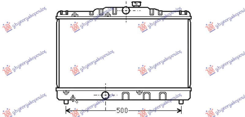 HLADNJAK MOTORA 1.3/1.6CC (325x569x16) TOYOTA COROLLA H/B 1988-1991 (E 9)