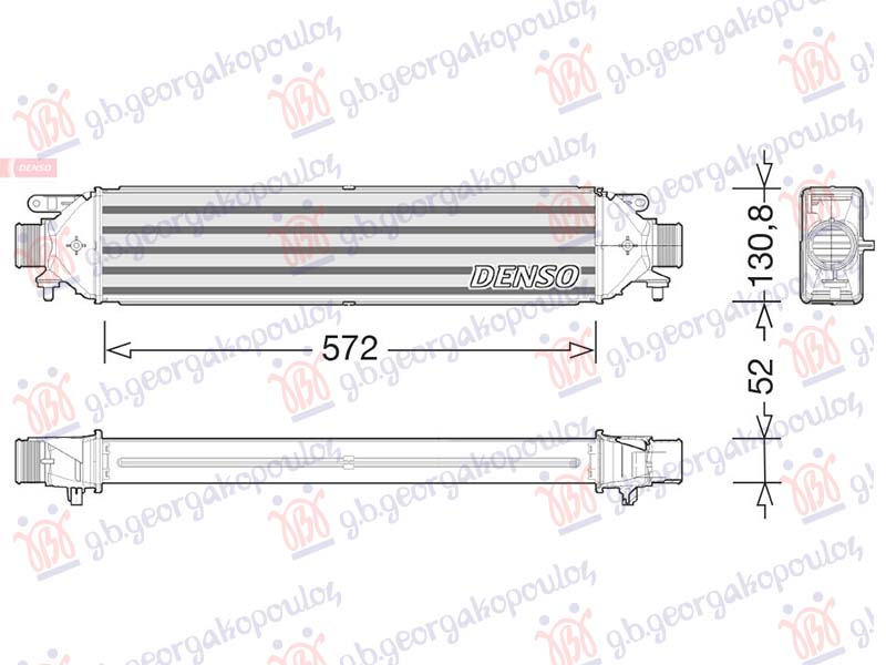 HLADNJAK INTERKULERA 1.6 DIZEL (572x127) (NISSENS) ALFA ROMEO GIULIETTA 2010-2020 (940)