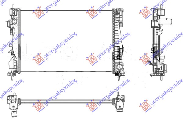 HLADNJAK MOTORA 1.8 TBi (61x40.6x2.6) ALFA ROMEO GIULIETTA 2010-2020 (940)