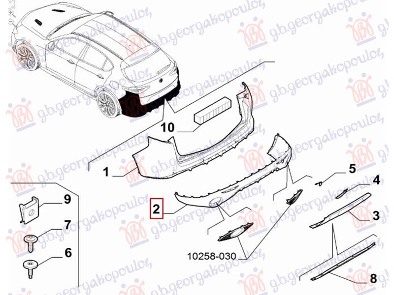 ZADNJI BRANIK DONJI (ORIGINALNI) ALFA ROMEO STELVIO 2016- (949)