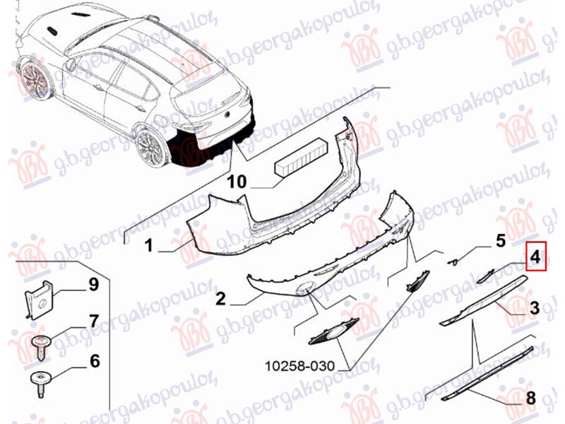 KATADIOPTER U ZADNJEM BRANIKU (ORIGINALNI) ALFA ROMEO STELVIO 2016- (949)