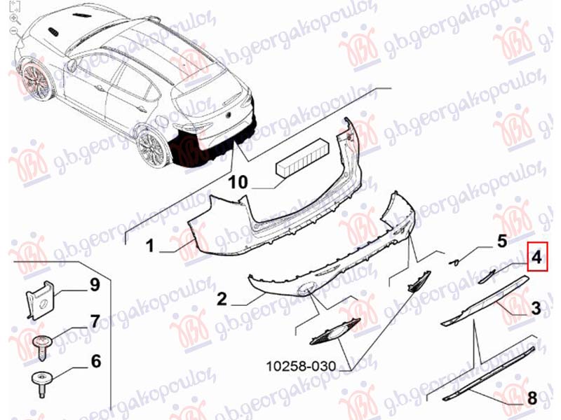 KATADIOPTER U ZADNJEM BRANIKU (ORIGINALNI) ALFA ROMEO STELVIO 2016- (949)