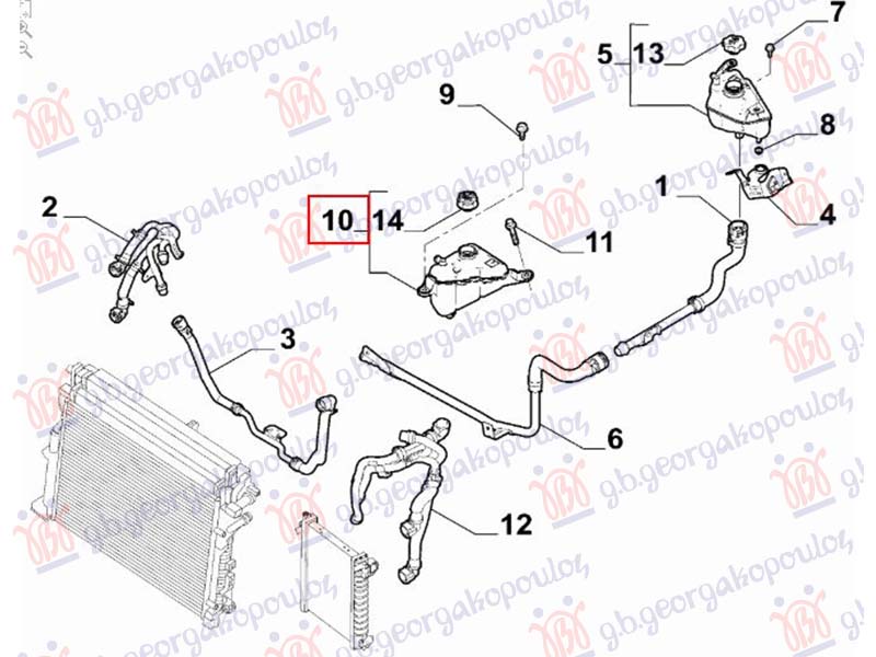 POSUDA ZA ANTIFRIZ (2.2L) (ORIGINALNI) ALFA ROMEO STELVIO 2016- (949)