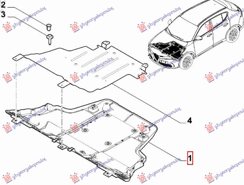 ZASTITA MOTORA PLASTICNA (ORIGINALNI) ALFA ROMEO TONALE 2022- (965)