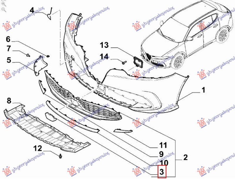 POKLOPAC SENZORA TEMPOMATA (ORIGINALNI) ALFA ROMEO TONALE 2022- (965)