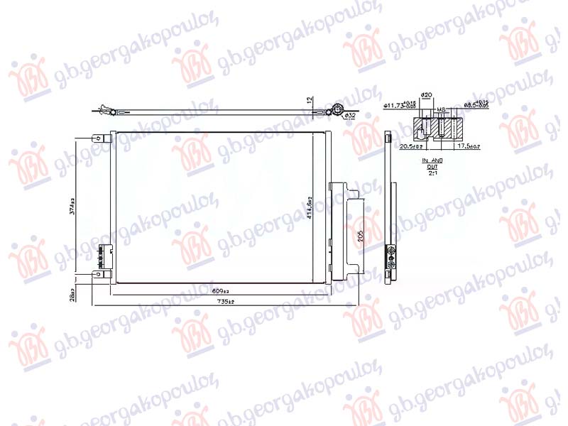 HLADNJAK KLIME 1.3/1.5 BENZIN/HIBRID (NISSENS) ALFA ROMEO TONALE 2022- (965)