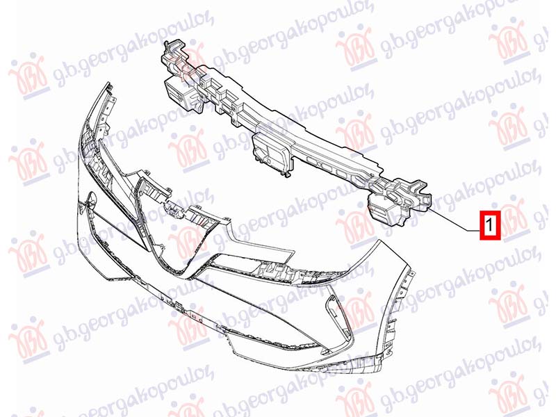 SINA PREDNJEG BRANIKA PLASTICNA (ORIGINALNI) ALFA ROMEO JUNIOR 2024- (626/627)
