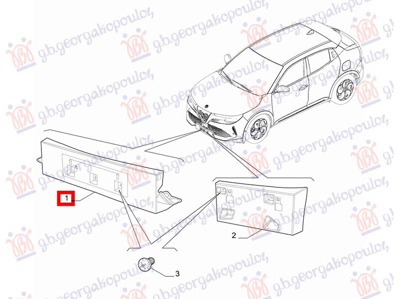 DRZAC PREDNJE TABLICE (ORIGINALNI) ALFA ROMEO JUNIOR 2024- (626/627)