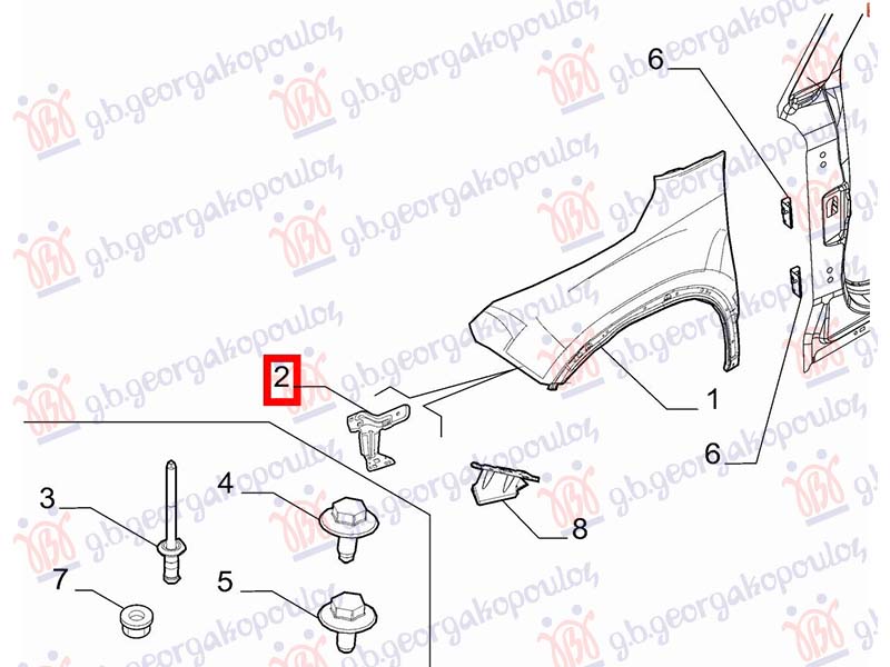 NOSAC BLATOBRANA GORNJI METAL (ORIGINALNI) ALFA ROMEO JUNIOR 2024- (626/627)