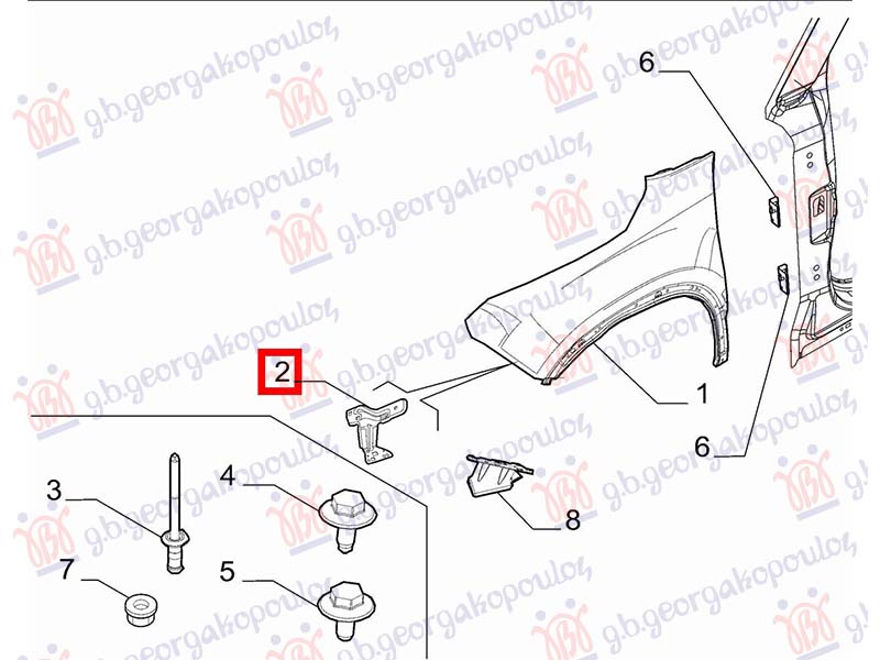 NOSAC BLATOBRANA GORNJI METAL (ORIGINALNI) ALFA ROMEO JUNIOR 2024- (626/627)
