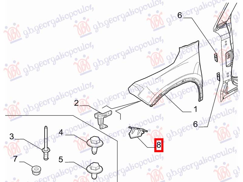 NOSAC BLATOBRANA DONJI METAL (ORIGINALNI) ALFA ROMEO JUNIOR 2024- (626/627)