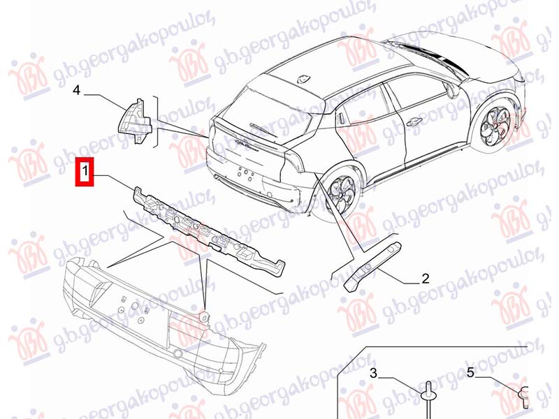 NOSAC ZADNJEG BRANIKA (ORIGINALNI) ALFA ROMEO JUNIOR 2024- (626/627)
